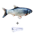 30cm electronic jumping fish cat toy with USB charging cable in multicolour PP plastic