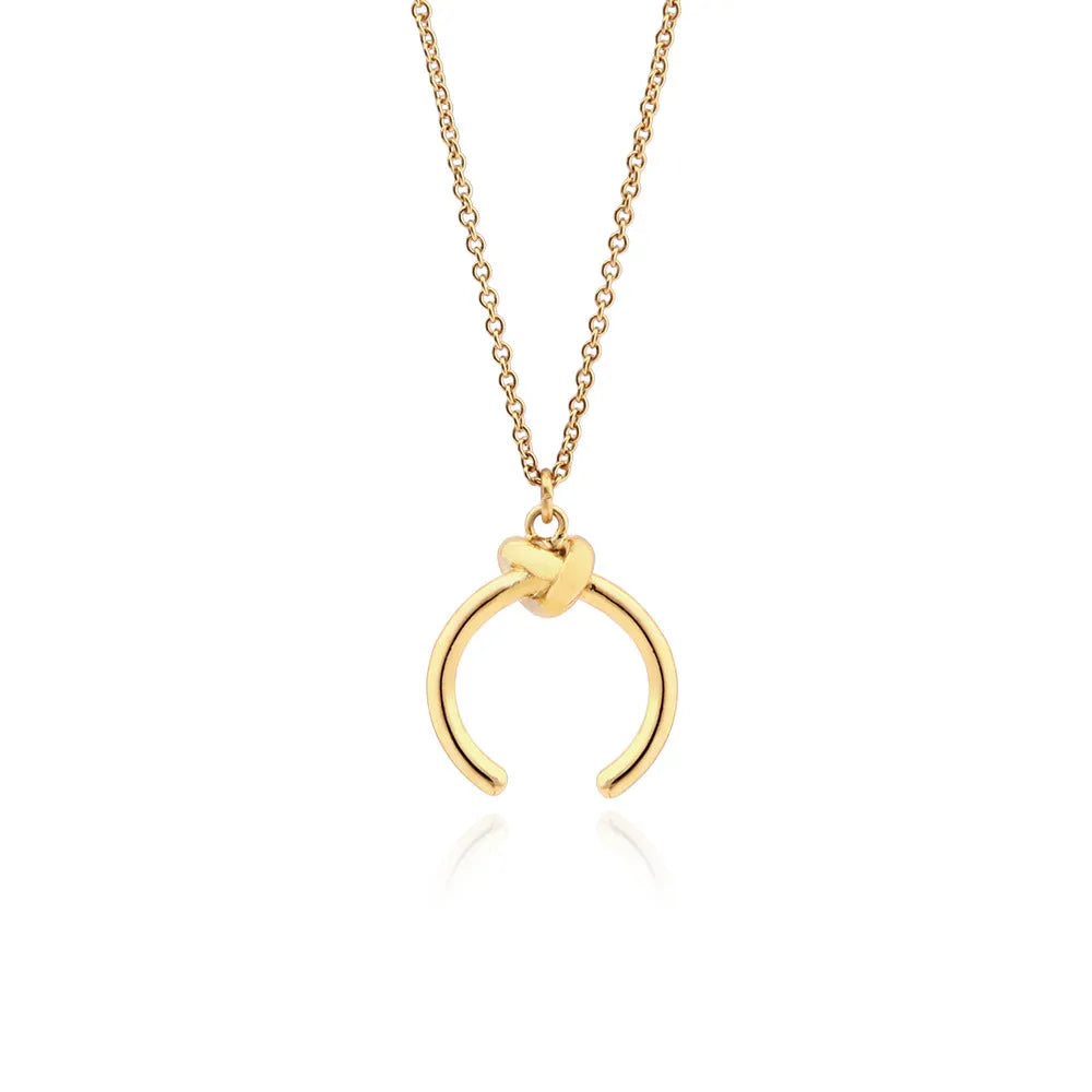Vintage geometry pendant necklace with adjustable copper cross chain in gold or silver electroplated finish