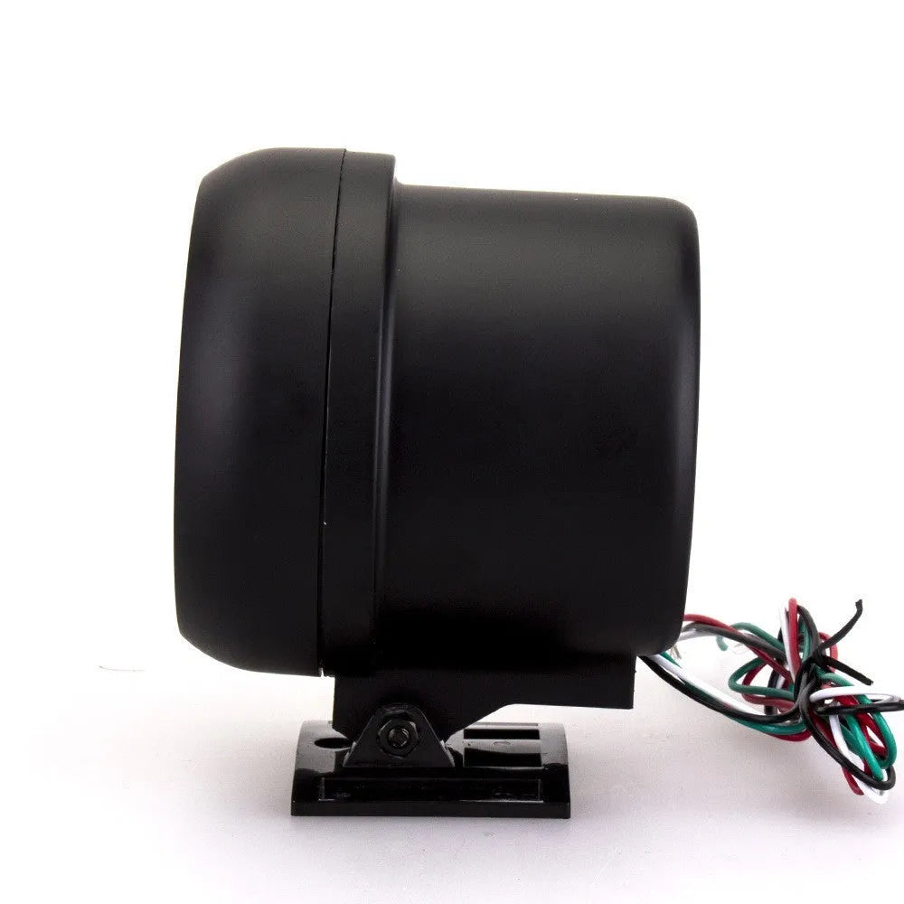 Black automotive tachometer with blue light pointer display and 95mm plastic housing