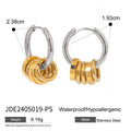 Stainless steel ins style earrings with electroplated colour finish in two colour options