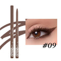 12 colourful gel glitter eyeliner pencils set showing matte metallic and pearl finishes
