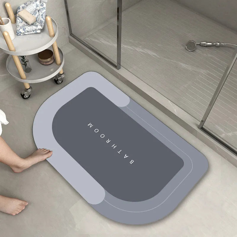 A blended material floor mat in Baikal blue, available in oval and rectangular shapes.