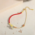 Women's 925 silver bracelet with gold koi safety clasp and peace buckle in retro style