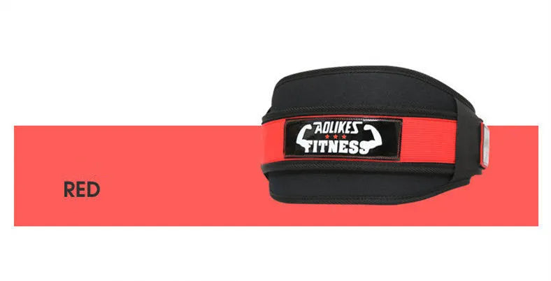 Black nylon fitness weightlifting waistband belt for adult training
