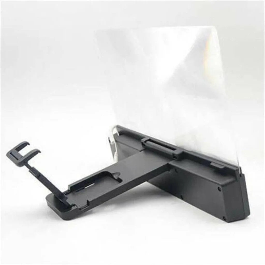 12-inch foldable mobile phone screen amplifier with adjustable gooseneck and speaker.