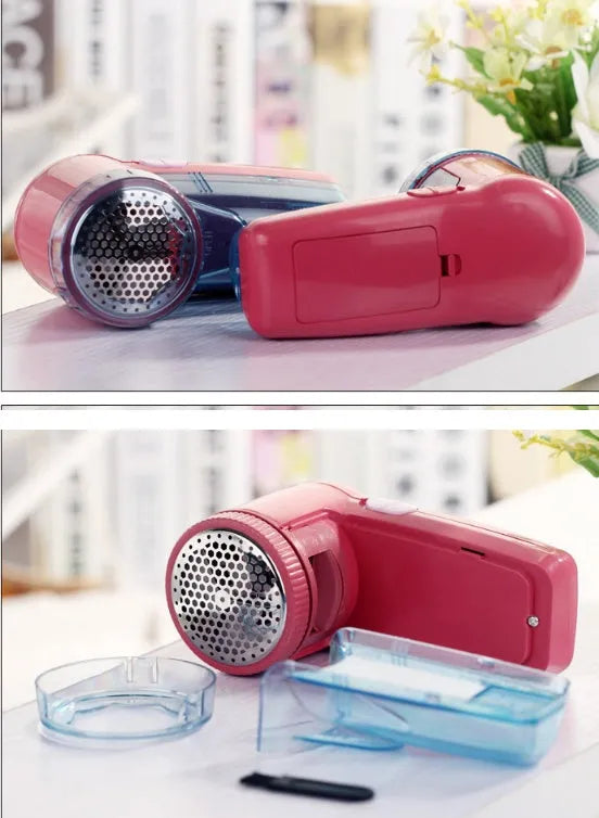 Portable electric clothing lint remover device with compact design
