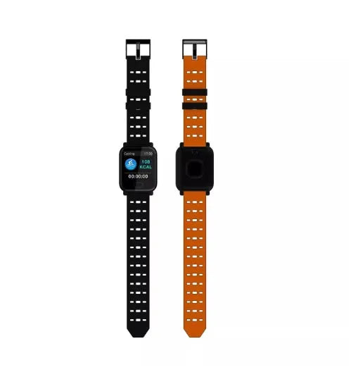 A6 colour screen smart bracelet with silicone strap showing display interface