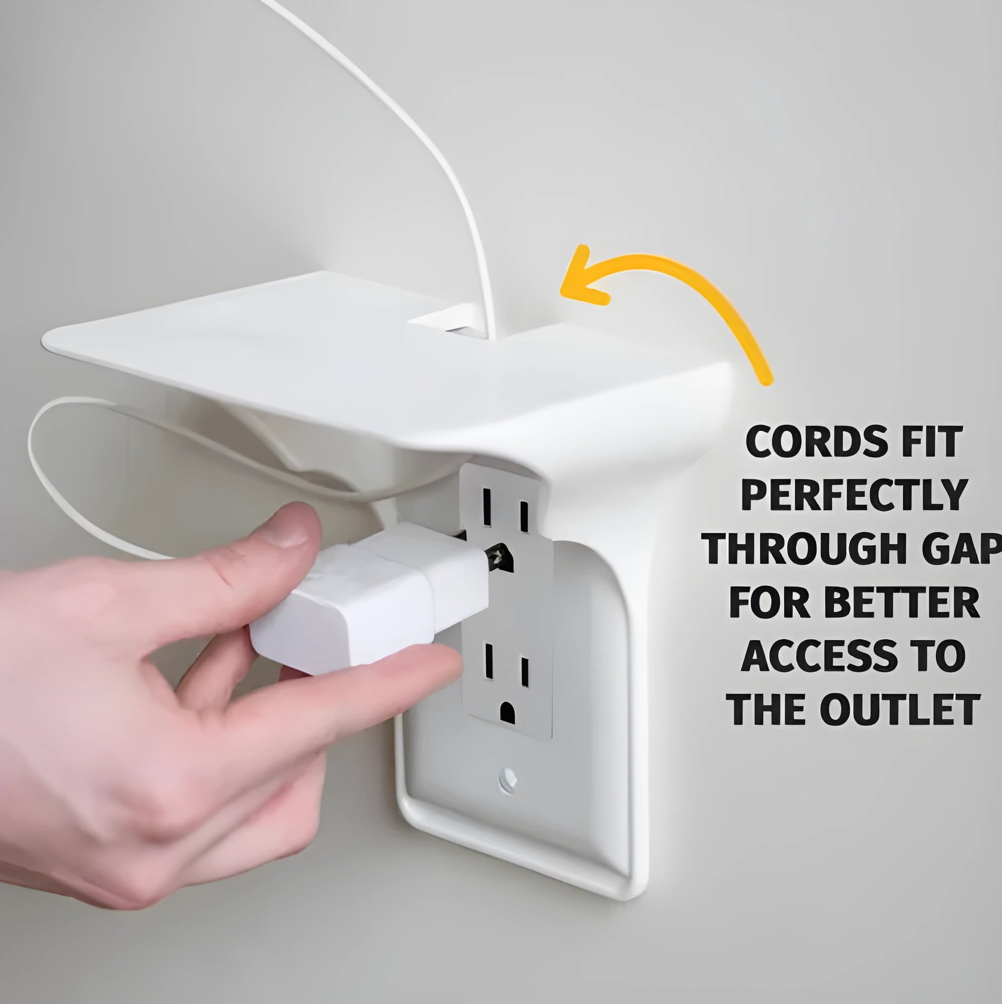 White PP plastic socket rack for tool organisation with 14x10x15cm compact dimensions