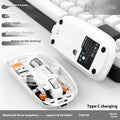 Transparent wireless computer mouse with USB connector in Space Blue colour
