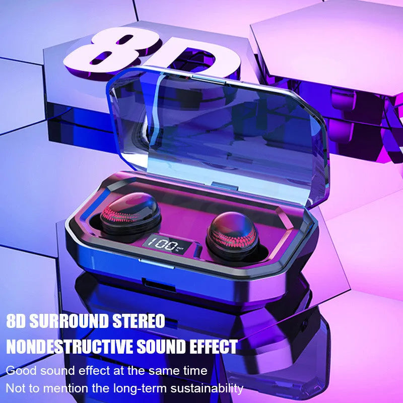 X10 Bluetooth wireless headset with charging bin showing compact packaging