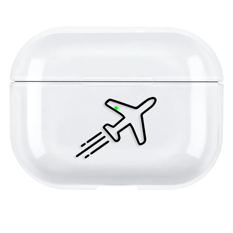 Simple solid-colour PC hard back cover case for Apple AirPods Pro 3.