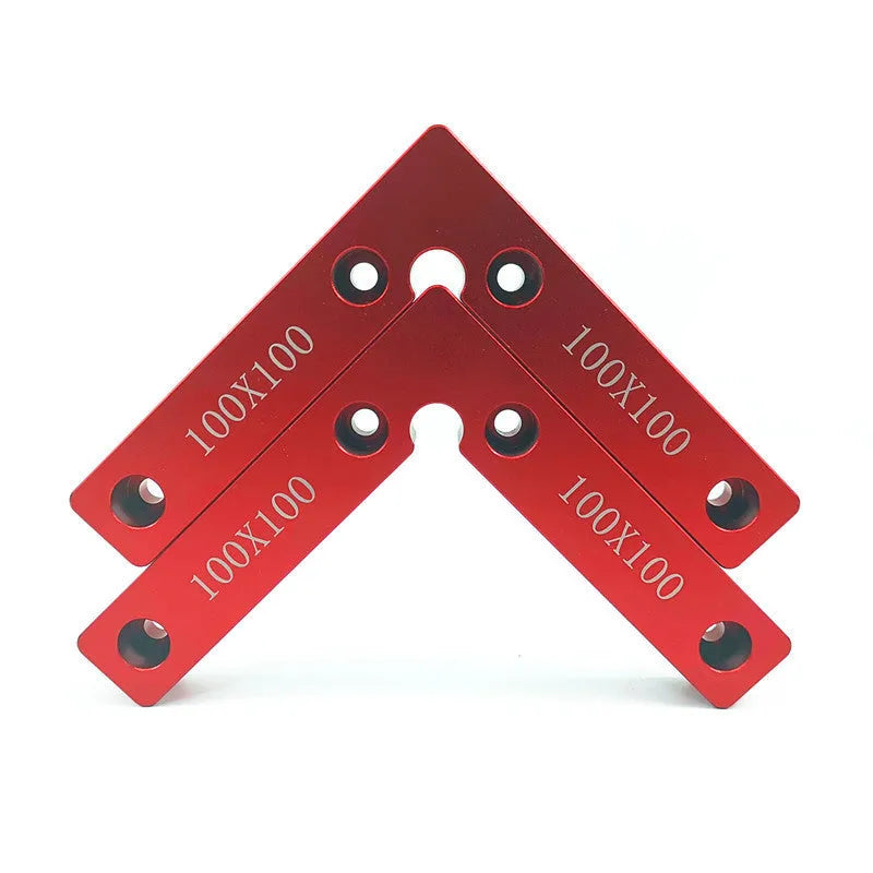 Aluminium Alloy 6061 woodworking right angle positioning block with scale showing 90 degree clamp for jigsaw