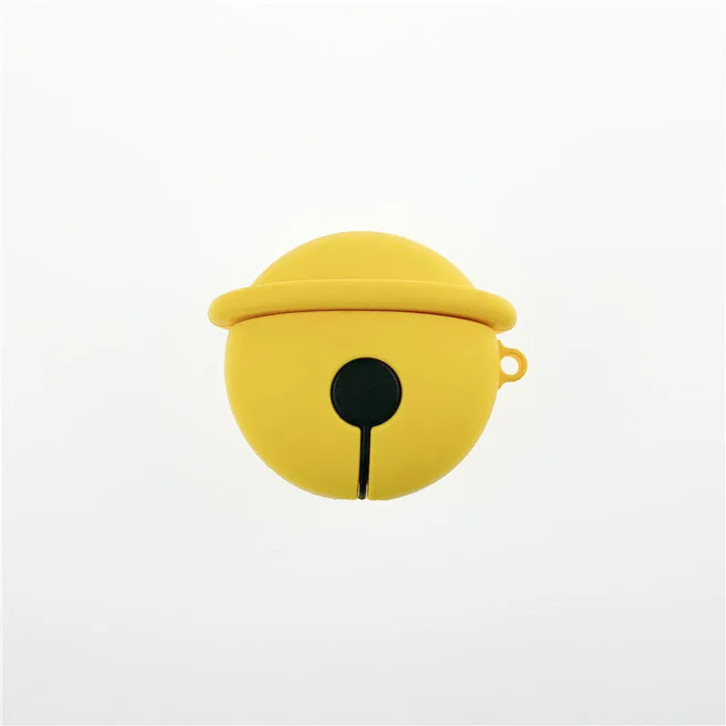 Yellow silicone bell-shaped protective case for Apple AirPods 1st and 2nd generation