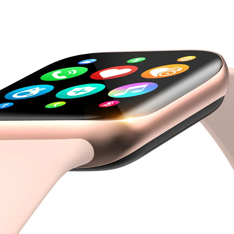 Black smart bracelet with Bluetooth call and blood pressure monitoring functions on a wrist