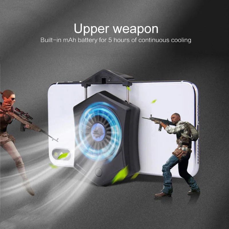 Black and white USB mobile phone radiator cooling fan for game consoles and phones