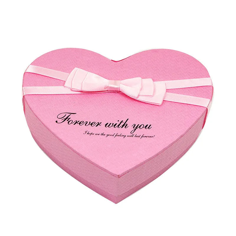 Handmade soap flower rose bouquet in a gift box, available in pink or red