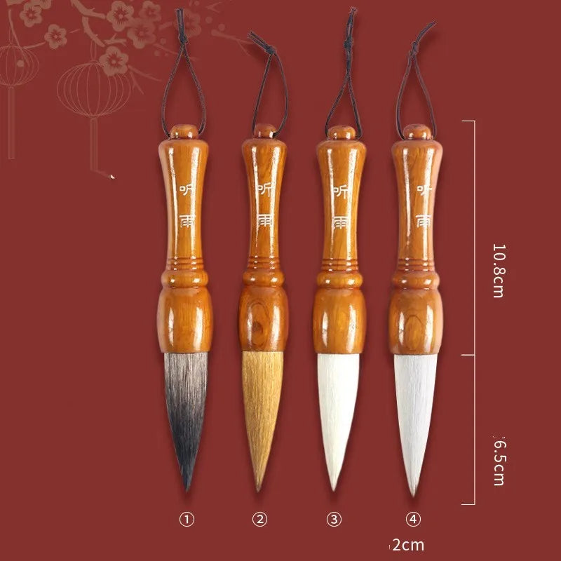 Large traditional Chinese calligraphy brush with sheep hair bristles in transparent packaging