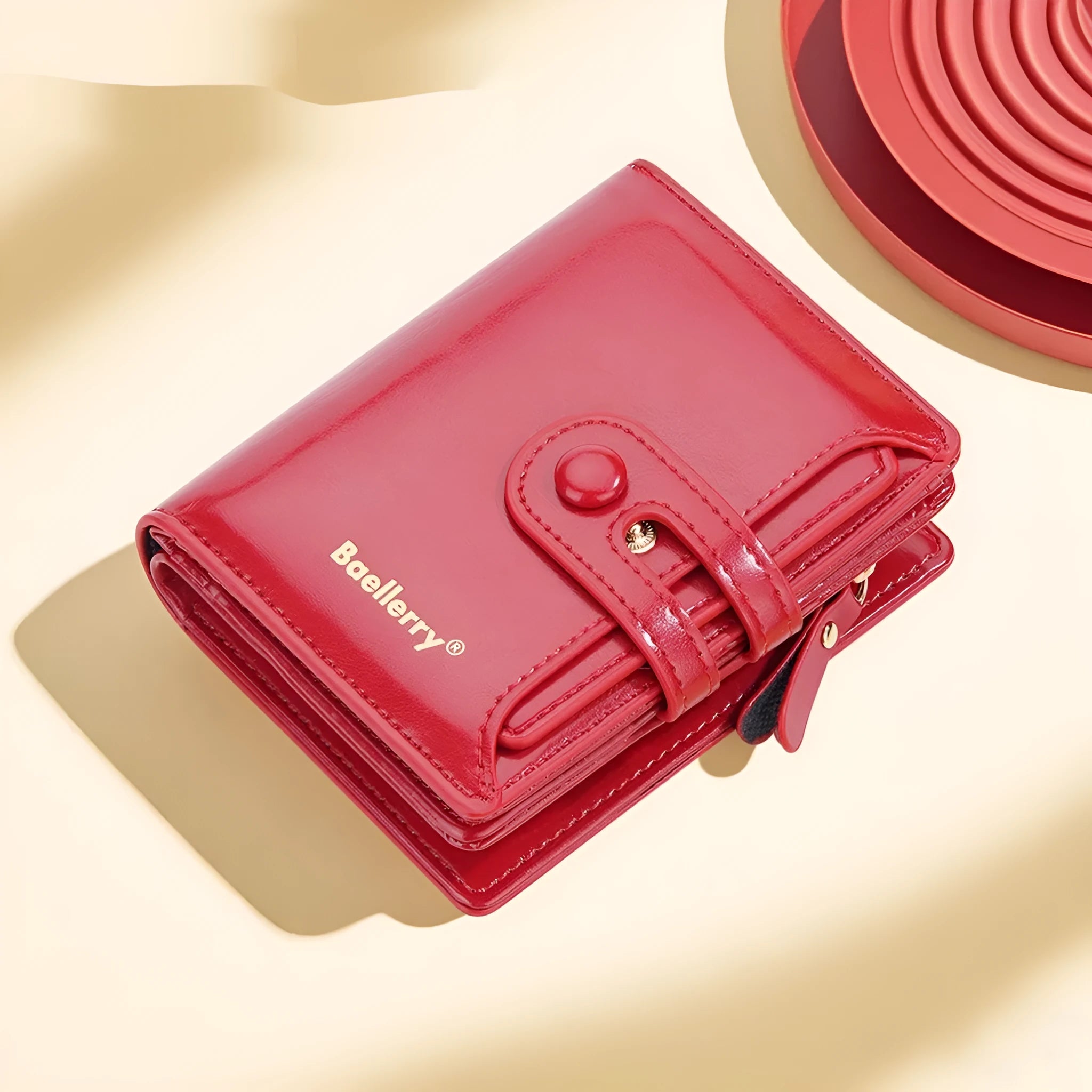 Women's PU leather card holder wallet shown in various colours including black, white, blue, red, green, brown, pink, and orange.