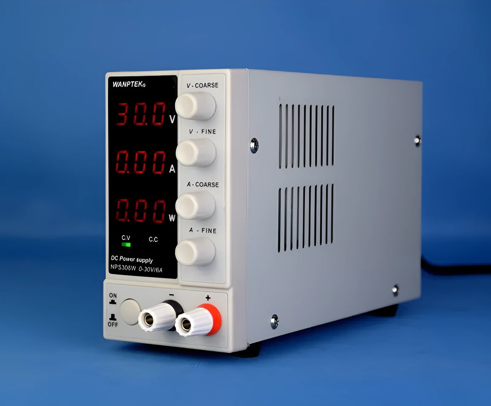 White adjustable DC power supply unit for mobile phone and notebook repair with 0-60V output
