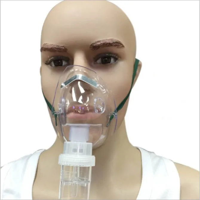 Soft silicone rubber mask aid for medical face masks showing adjustable ear loop design