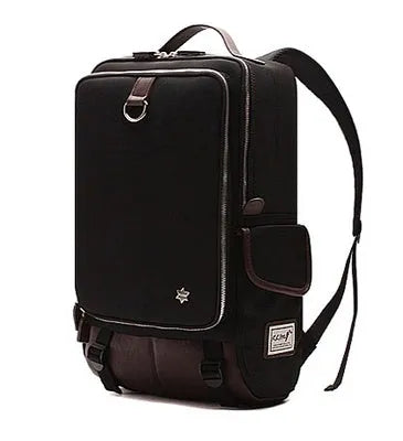 Modern men's Oxford cloth backpack in multiple colours showing large capacity design.