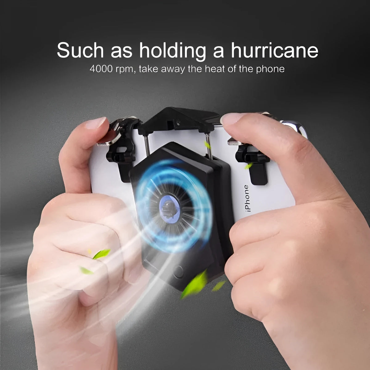 Black and white USB mobile phone radiator cooling fan for game consoles and phones