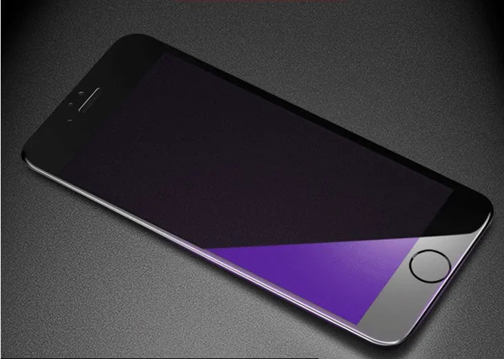 3D carbon fibre soft edge tempered glass screen protector for iPhone, showing black and white colour options.
