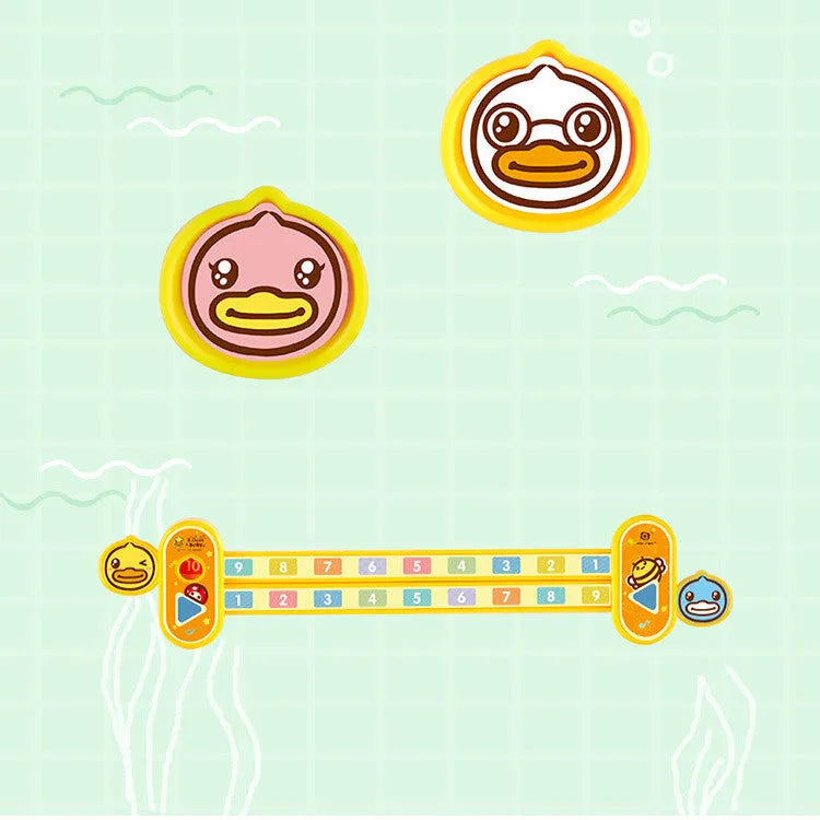 Yellow plastic cartoon digital resolution ruler for children, 24.5cm long.