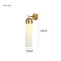 Nordic postmodern glass wall lamp with 450mm diameter shade in choice of five colours