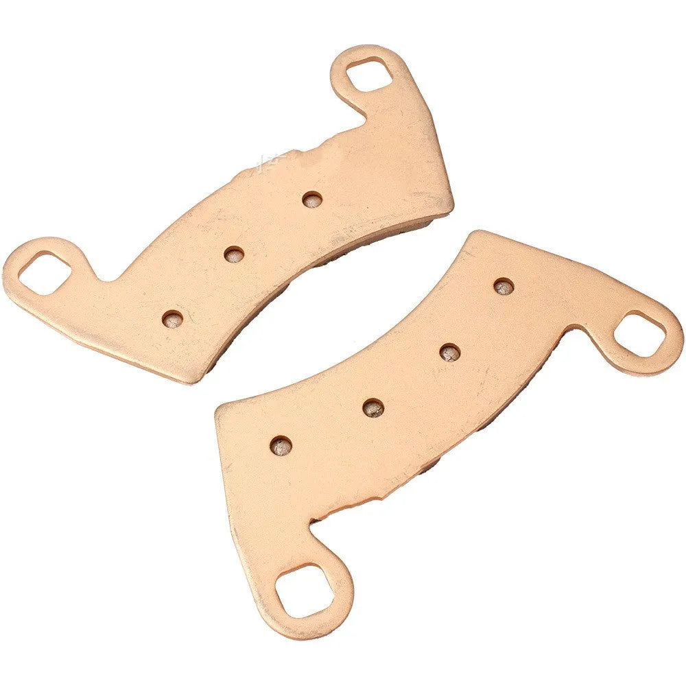 Pair of FA452 sintered brake pads for Polaris Ranger and RZR models showing friction material surface