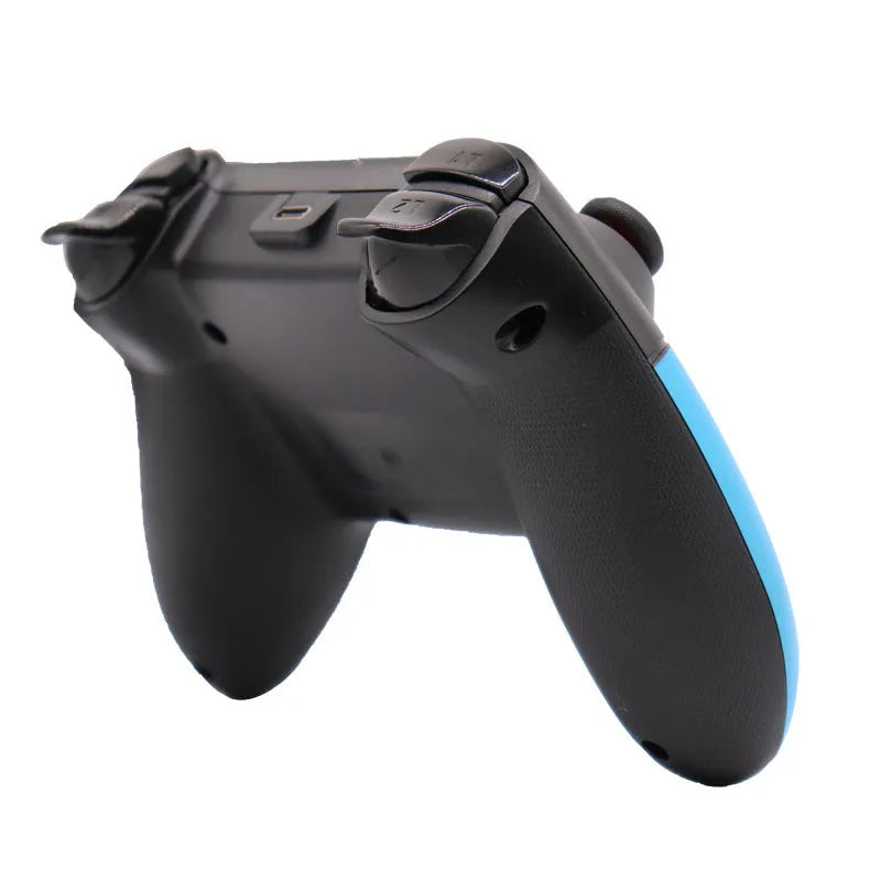 Nintendo Switch Bluetooth game controller in blue and red colour combination with USB cable