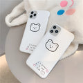 Soft silicone mobile phone case featuring a cartoon bear design, compatible with multiple Apple iPhone models.