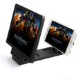 Black and white radiation-proof 3D mobile phone screen amplifier stand showing phone holder and magnifier