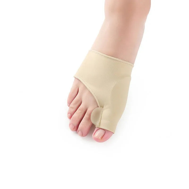 Corrective toe socks with silicone gel bunion pad and toe separator in three sizes