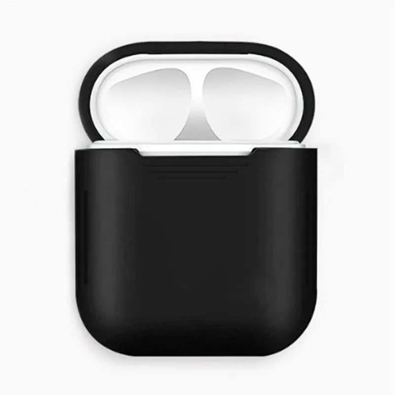 Silicone protective case for AirPods with earmuffs and a detachable anti-lost rope in various colours.