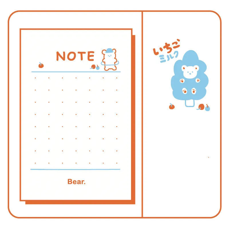 Countdown notes pad showing eight design themes including cherry, flower, cloud, and ice cream patterns