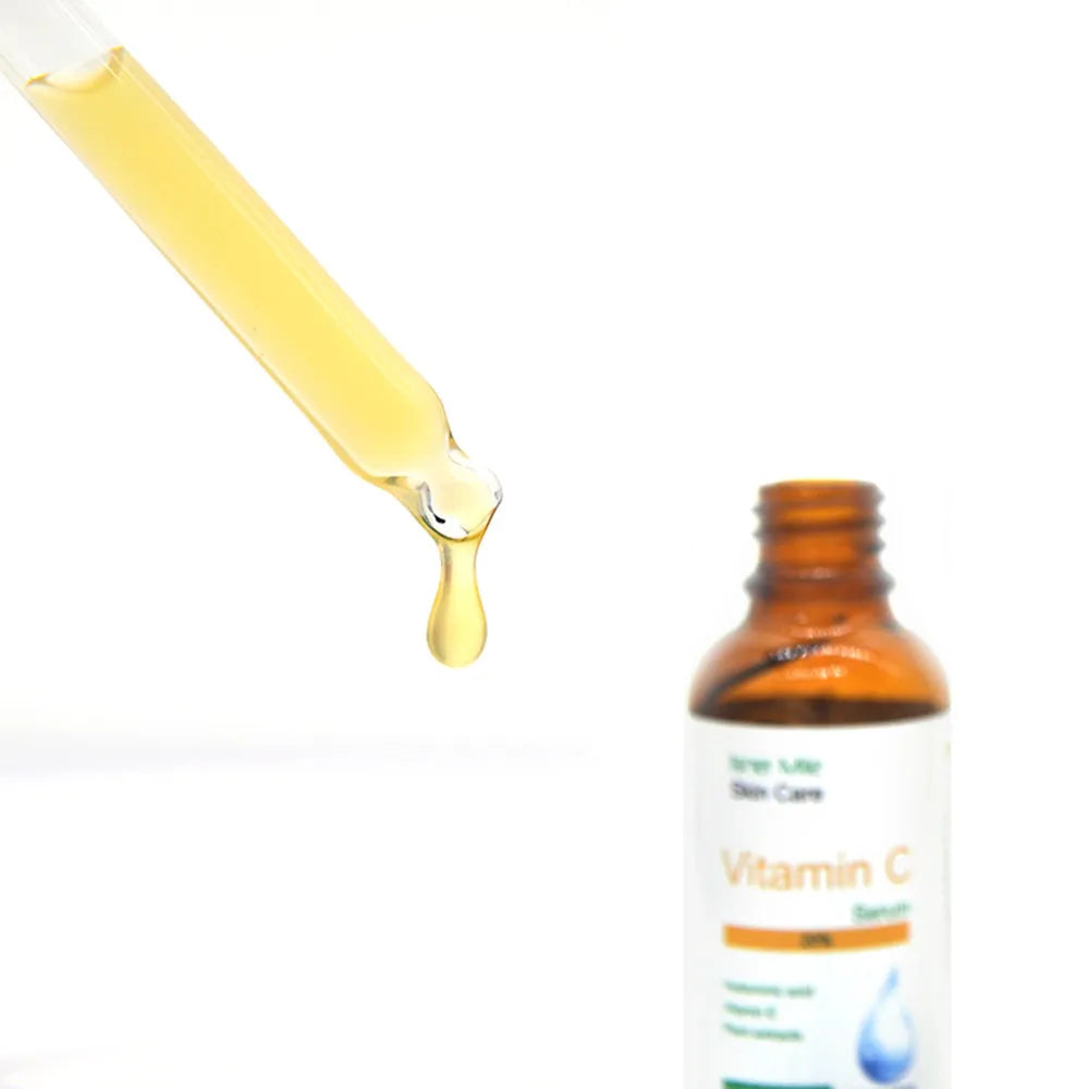30ml bottle of Vitamin C undiluted serum essence for brightening and hydrating facial skincare.