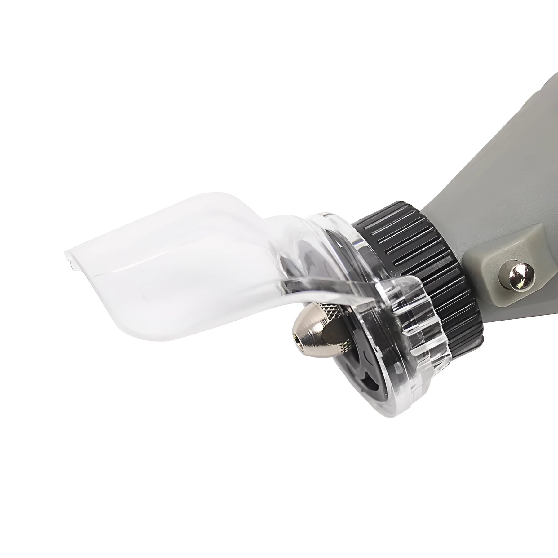 Transparent plastic horn cover for Delta tool face protection during grinding and industrial tasks
