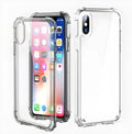 Transparent TPU iPhone case showing phone design through clear back cover