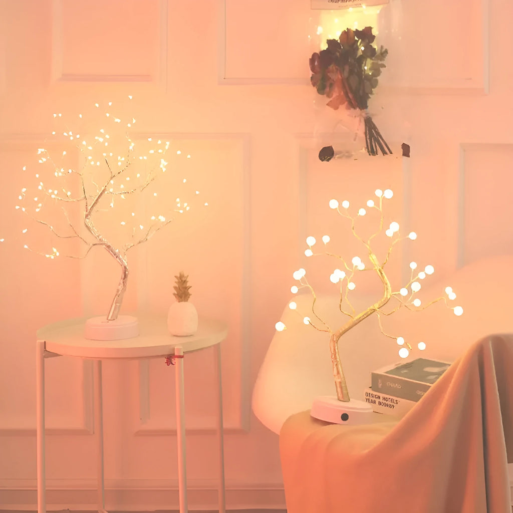 LED Christmas tree light with touch switch base in warm white illumination
