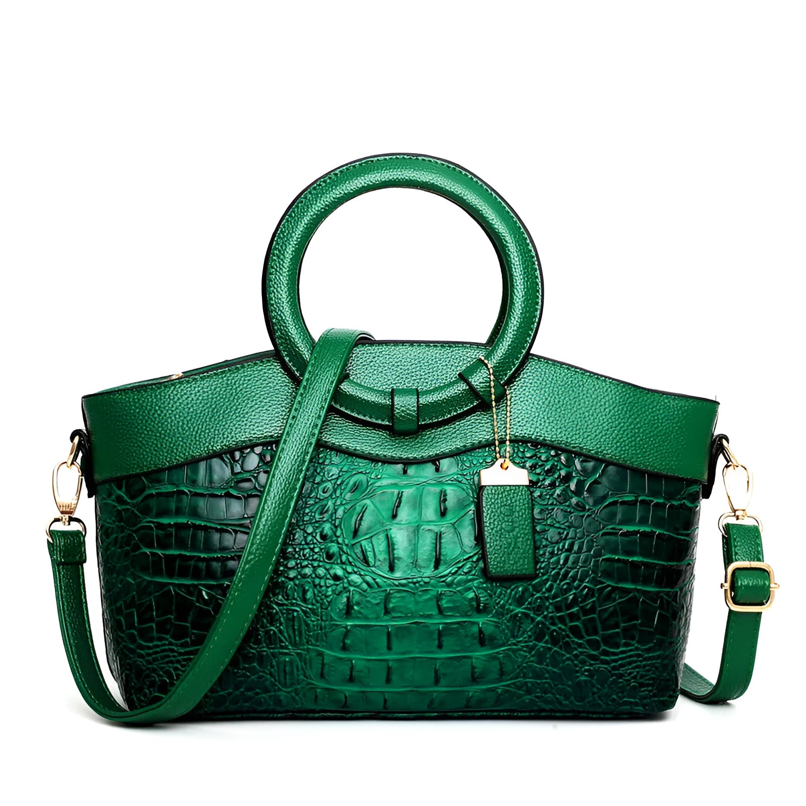 Fabric women's shoulder handbag in multiple colours showing zipper pockets and organisational compartments.