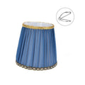 Purple Wheat fabric lampshade for crystal wall lamp in dark blue, white, and black colours.