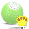 Remote control cat toy ball in blue, green, and yellow colours with rolling motion and sound features