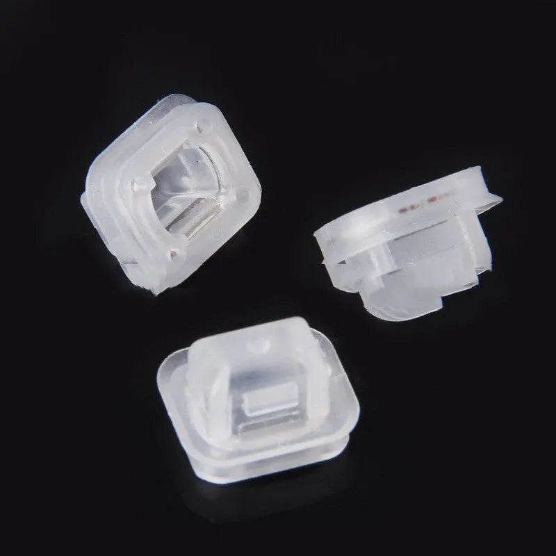 BMW seat buckle clips in peach wood colour, plastic construction with metal fasteners, 100-piece pack