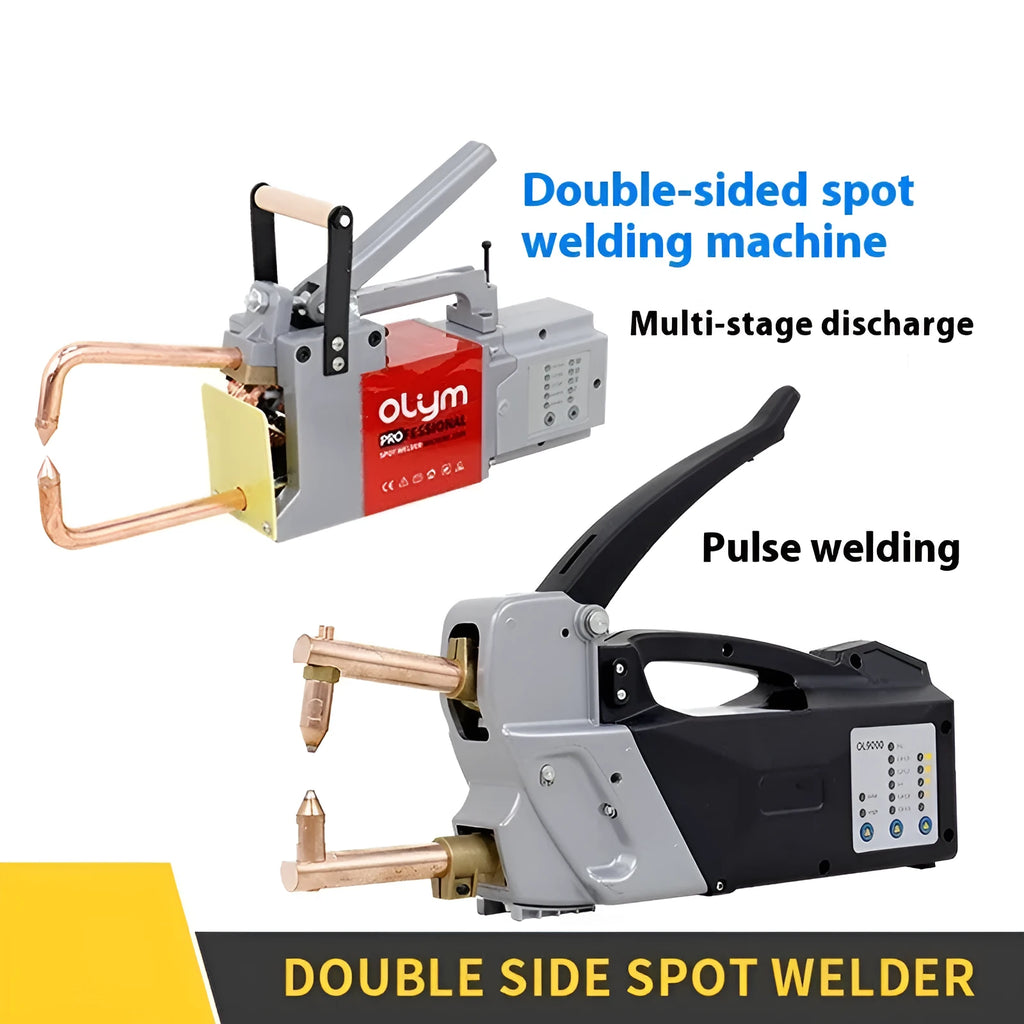 OL8000 manual spot welding machine with round and pointed welding heads