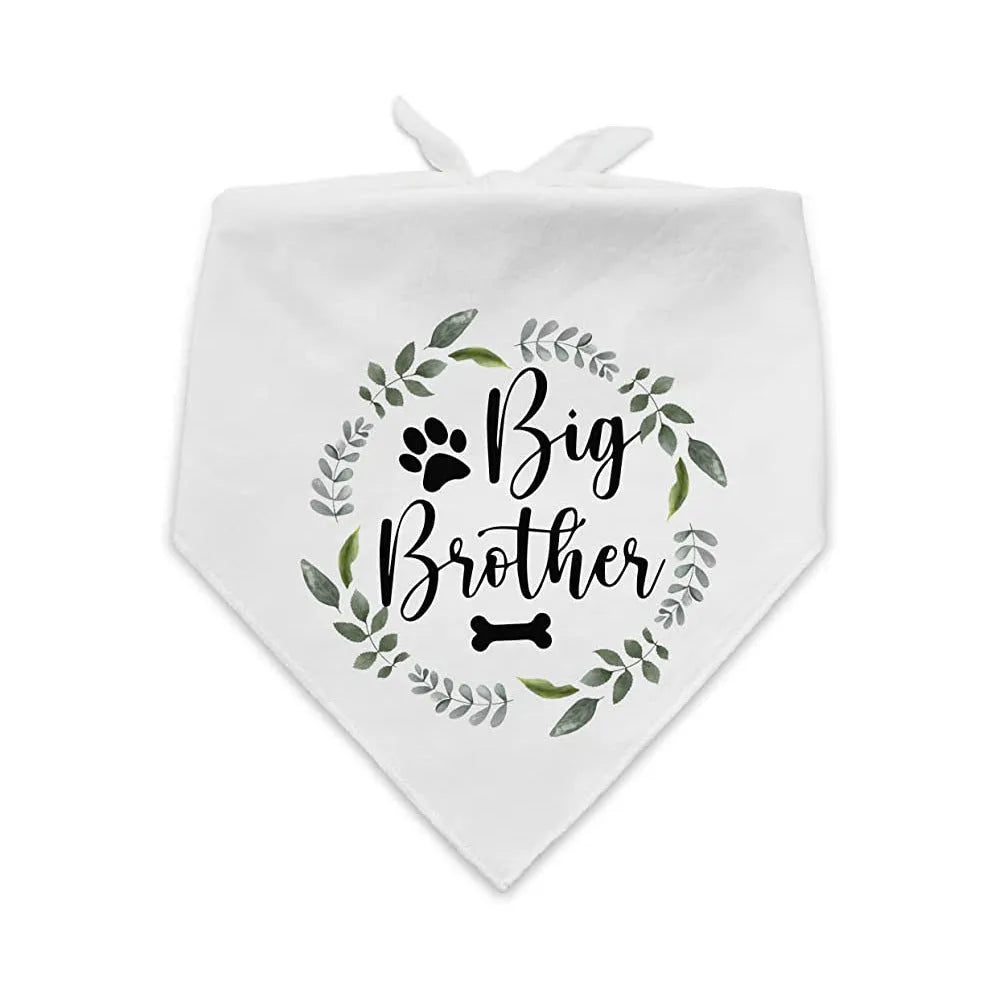 Wedding pet triangular binder scarf in polyester with letter pattern, five colour options, 42x42x62cm