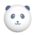 Panda-shaped silicone pet bath brush in black, blue, or khaki colour options