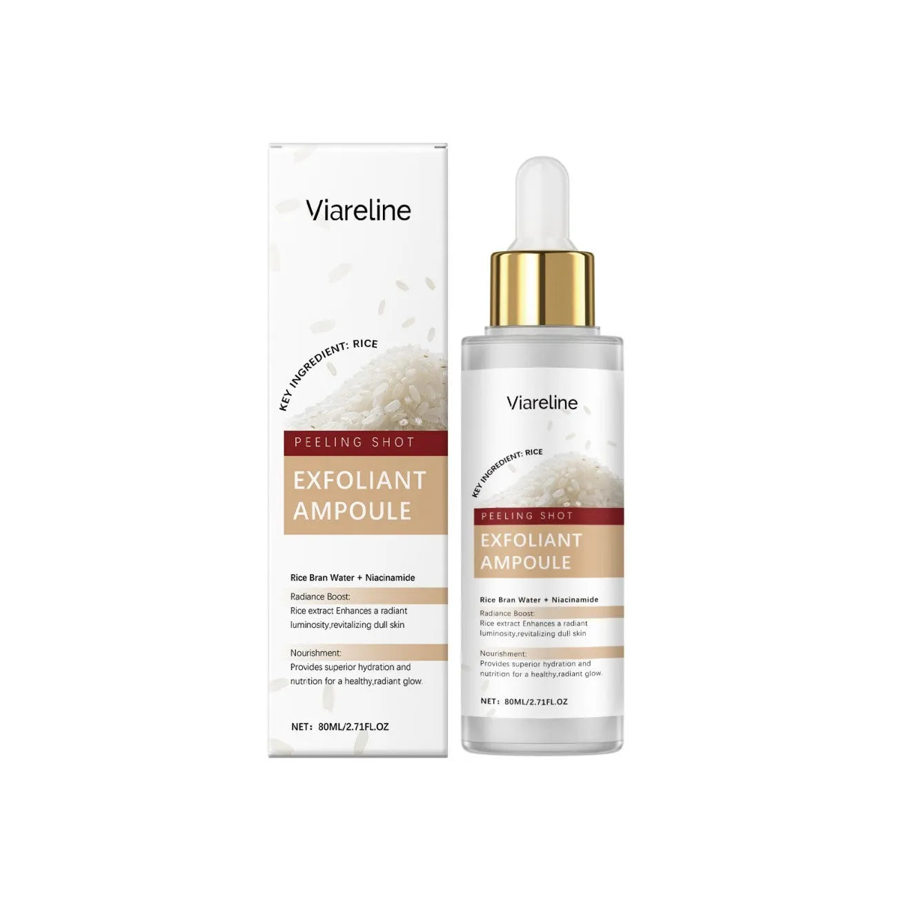 80ml bottle of exfoliating facial liquid toner with salicylic acid for oily and blemish-prone skin