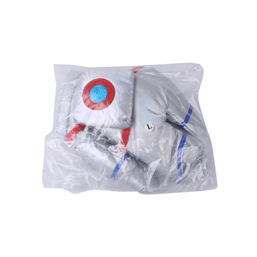 Dog space suit costume in polyester, stand-up pet dress-up outfit, sizes S to XL, colour as shown