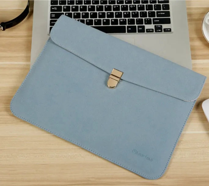 Matte PU notebook inner bag for laptop in 12, 13 and 14 inch sizes, simple hand bag design